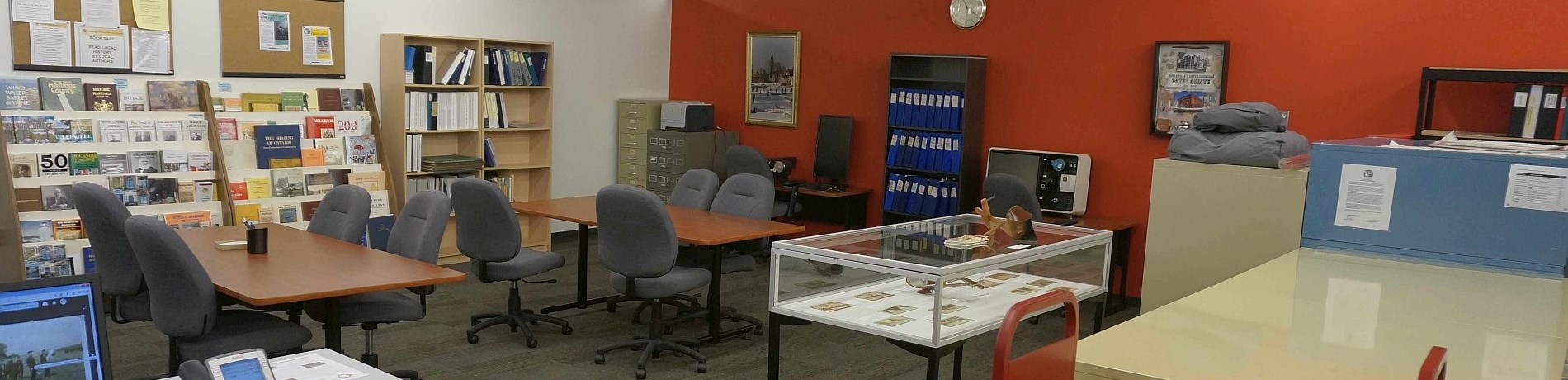 Reading Room at the Community Archives of Belleville and Hastings County.