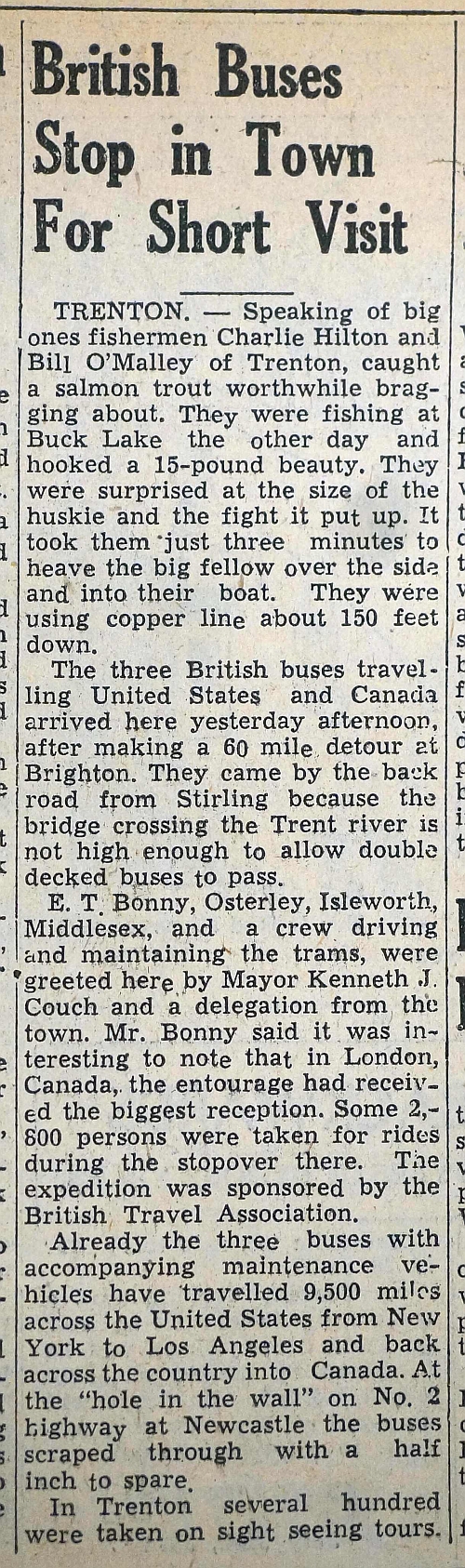 Newspaper article about buses.