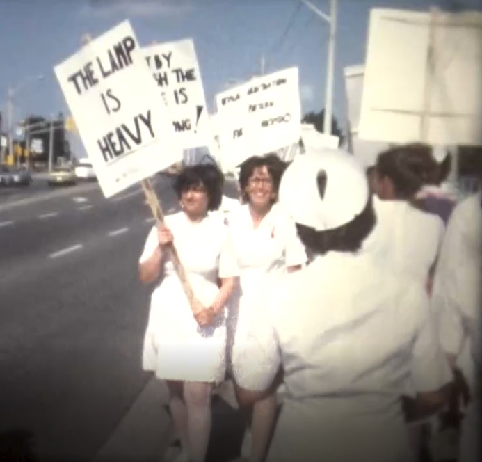 Nurses in protest