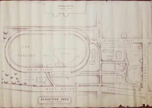 Plan of Exhibition Park in Belleville, c.1960.
