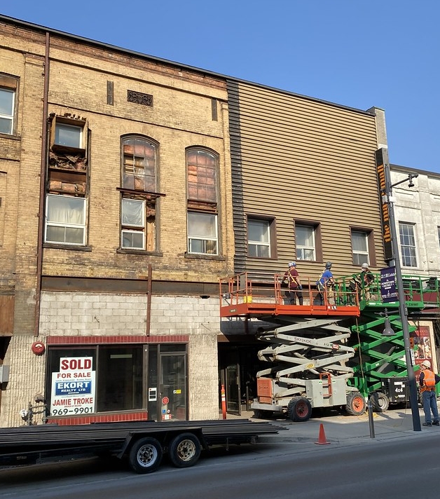 Facade improvements to building at 232 Front Street, Belleville