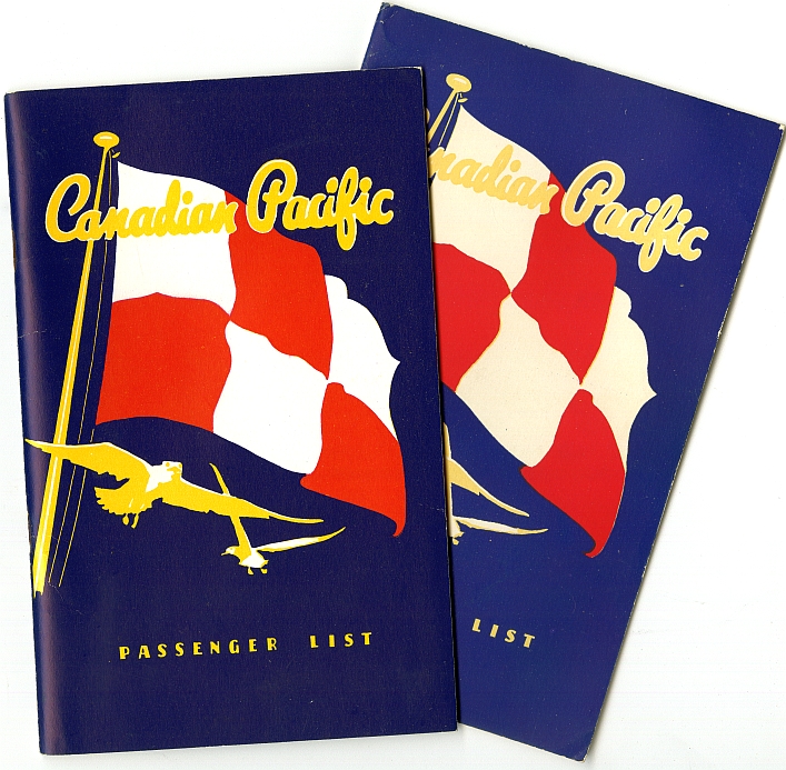 Canadian Pacific passenger lists