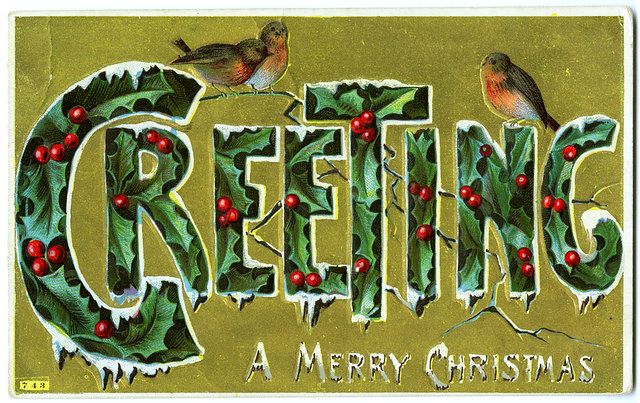 Christmas greetings postcard.