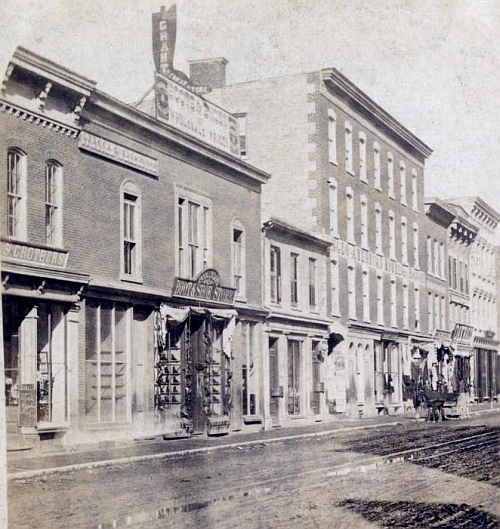 Stores on Front Street, Belleville, Ontario.