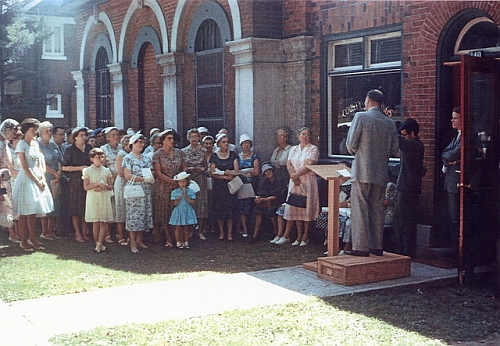 Photograph of opening of Hastings County Museum in 1961.