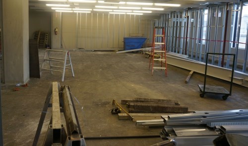 Room in early stages of being built.