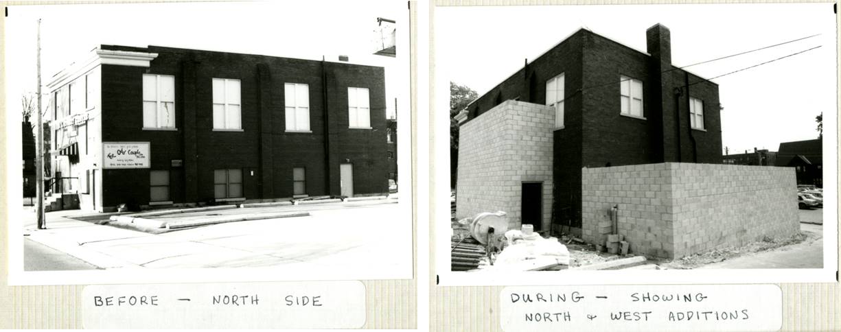 Photographs of renovations to the Pinnacle Playhouse, 1983.