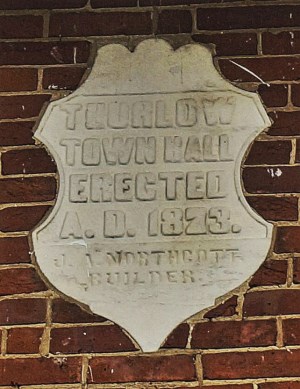 Thurlow Township Hall plaque