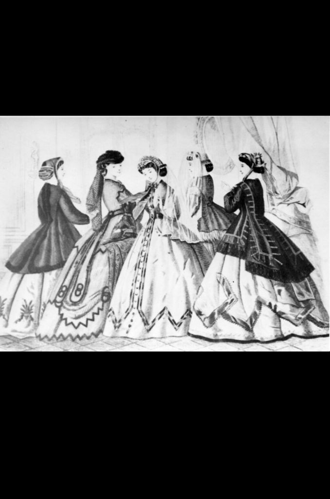 Four women in Victorian costume