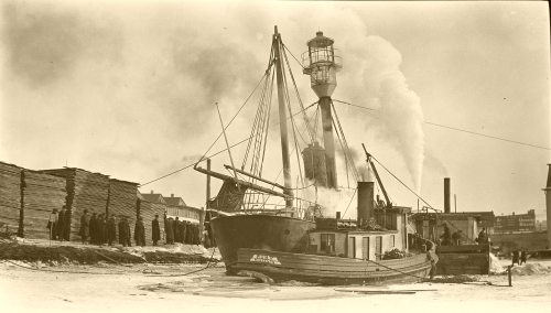 Light ship in ice.