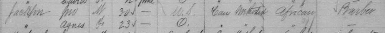 1881 census information for Jackson family