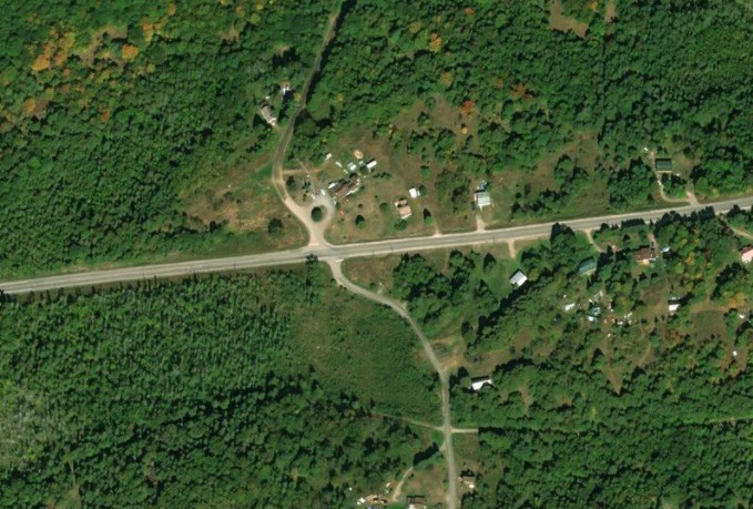 Satellite view of Ormsby, Wollaston Township