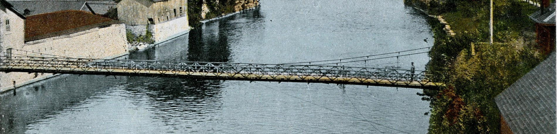 Postcard of footbridge
