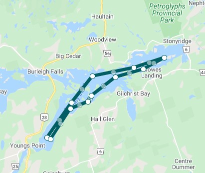 Route map for July 24, 1932