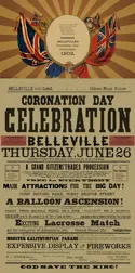 Digitally-restored Coronation poster.