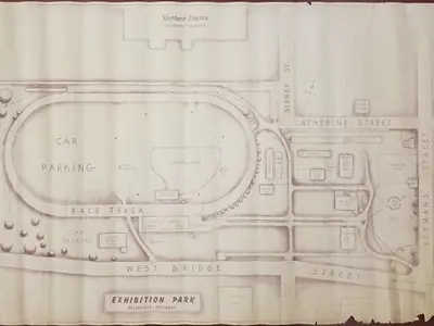 Plan of the exhibition grounds in Belleville.