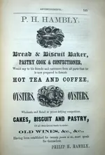 Ad for Philip Hambly's store.