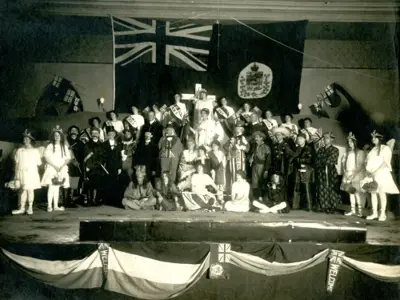 People on a stage.