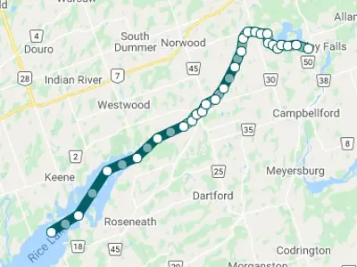 Map of canoe route taken on 27 July 1932.