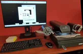 Microfilm scanner.