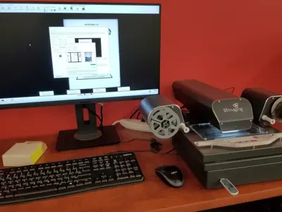 Microfilm scanner.