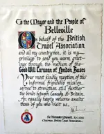 Document with words of welcome.