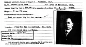 Registration card for Men Yee Jung.