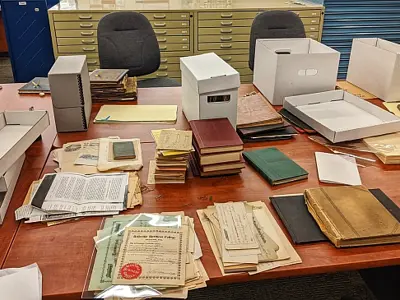 Archives being sorted.