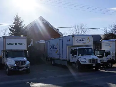Removal trucks filling up at Cannifton Road location.