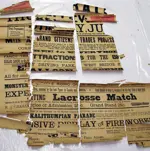 Pieces of a poster.