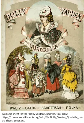 Music sheet cover for the Dolly Varden Quadrille.