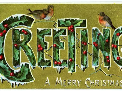 Christmas greeting card.
