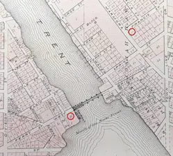Belden Atlas Trenton 1878 showing Wilson rental properties.