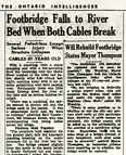 Report on footbridge failure.