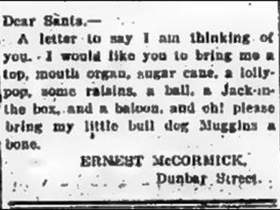 Letter about Muggins.
