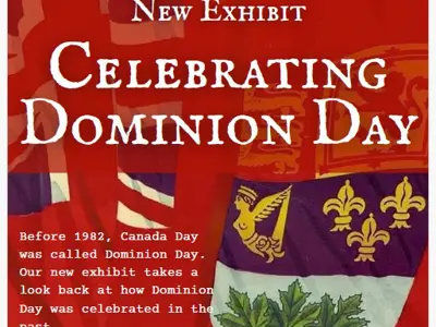 Poster for "Celebrating Dominion Day" exhibit.