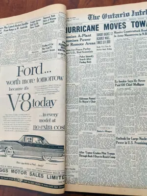 Tightly-bound newspaper.