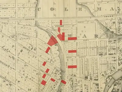 Caroline Wallbridges Property In West Belleville 1884.