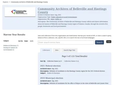 Screenshot of Archive-It website