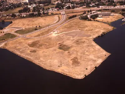 Aerial view of Zwick's Park.