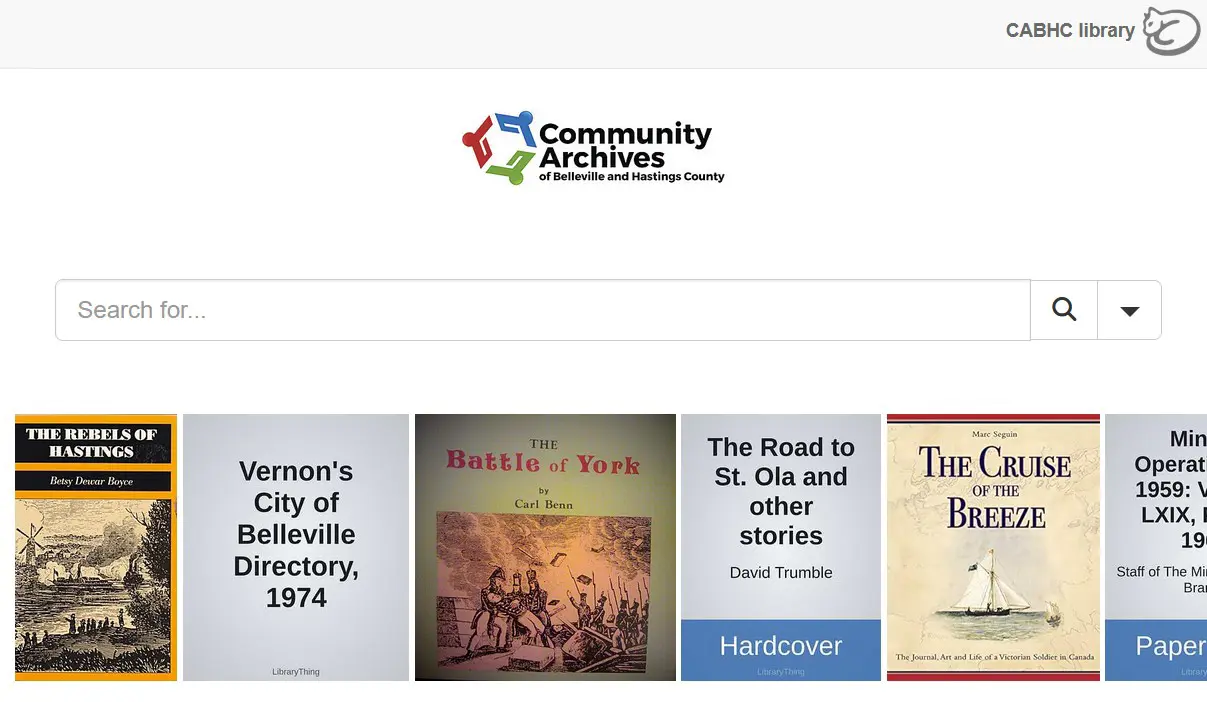 Collections | Community Archives of Belleville and Hastings County
