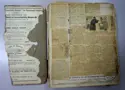Damaged scrapbook.