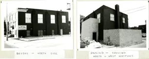 Photographs of theatre renovations.