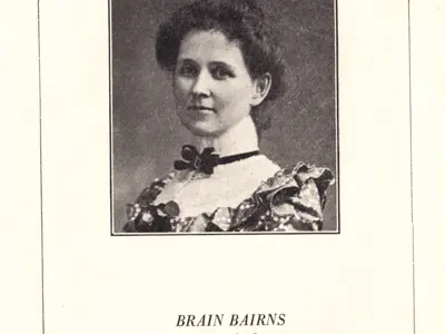 Photograph of Margaret MacKay MacTavish in her book, Brain Bairns.