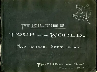 Front page of the Kilties Tour of the World album.