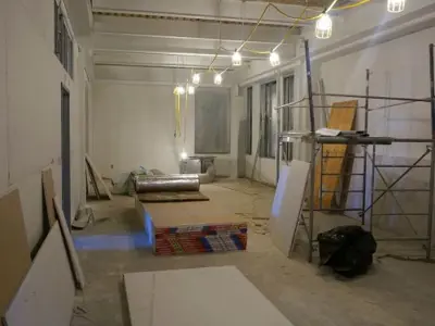 Storage vault under construction, October 2015.