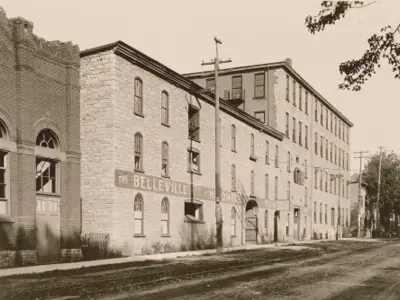 Large stone building.