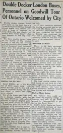 Report on London buses in Belleville.