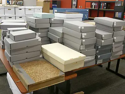 Deseronto Archives materials in Community Archives reading room.