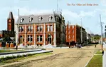 Postcard of the former Post Office building on Bridge and Pinnacle Streets, Belleville.